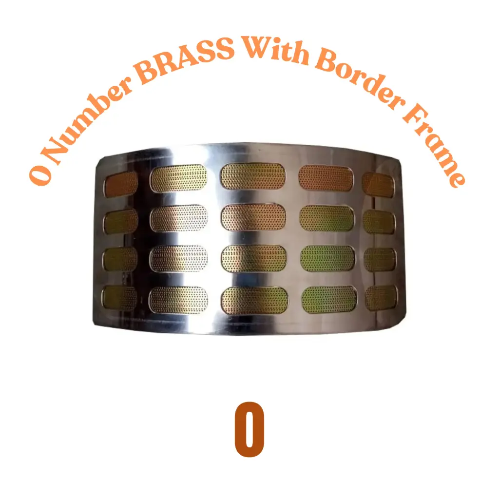 0 - Number Border Frame Brass Jali